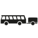Piktogram eines Busses mit Anhänger