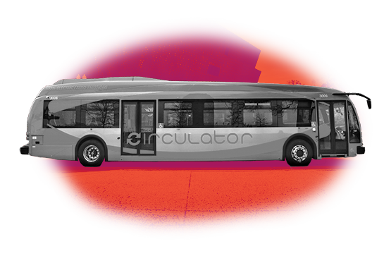 Bearbeitetes Foto eines Busses