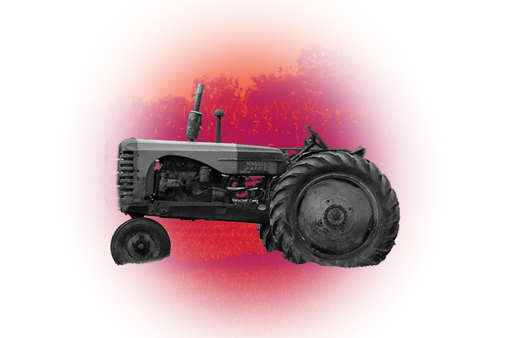 Bearbeitetes Foto eines Traktors